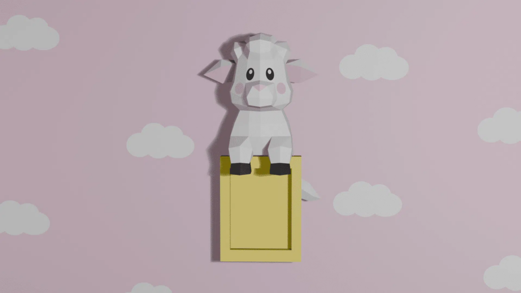 Papercraft de mouton en 3D