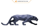 Papercraft de panthère noire en 3D