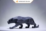 Papercraft de panthère noire en 3D