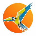 Papercraft de perroquet à suspendre en 3D