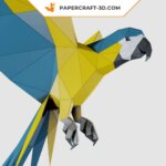 Papercraft de perroquet à suspendre en 3D