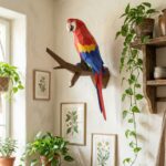 Papercraft de perroquet Ara en 3D