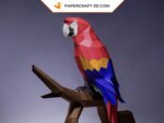 Papercraft de perroquet Ara en 3D