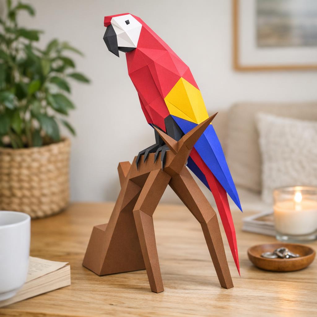 Papercraft de perroquet en 3D