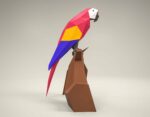 Papercraft de perroquet en 3D
