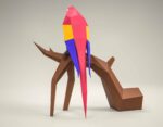 Papercraft de perroquet en 3D