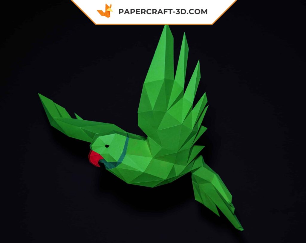 Papercraft de perroquet volant en 3D