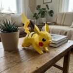 Papercraft de Pikachu qui court en 3D