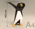 Papercraft de pingouin qui dab en 3D