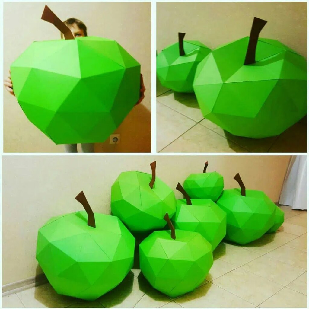 Papercraft de pomme en 3D
