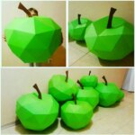 Papercraft de pomme en 3D