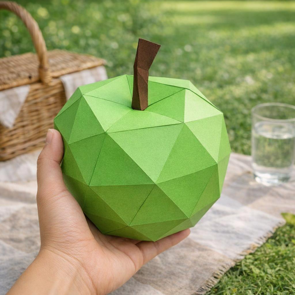 Papercraft de pomme en 3D
