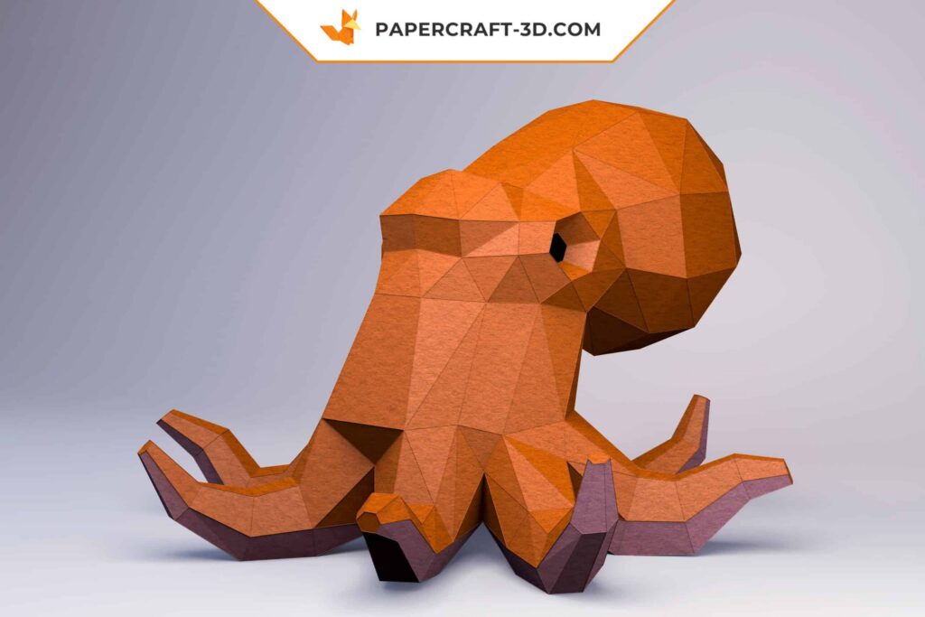 Papercraft de poulpe en 3D