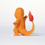 Papercraft de Salamèche Pokémon en origami