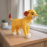 Papercraft de simba en 3D