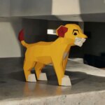 Papercraft de simba en 3D