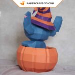 Papercraft de Stitch Halloween en origami