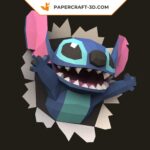 Papercraft de Stitch mural en 3D