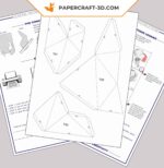 Papercraft de tête d'élan murale en 3D