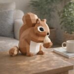 Papercraft d'écureuil en 3D