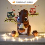 Papercraft d'écureuil en 3D