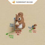 Papercraft d'écureuil en 3D