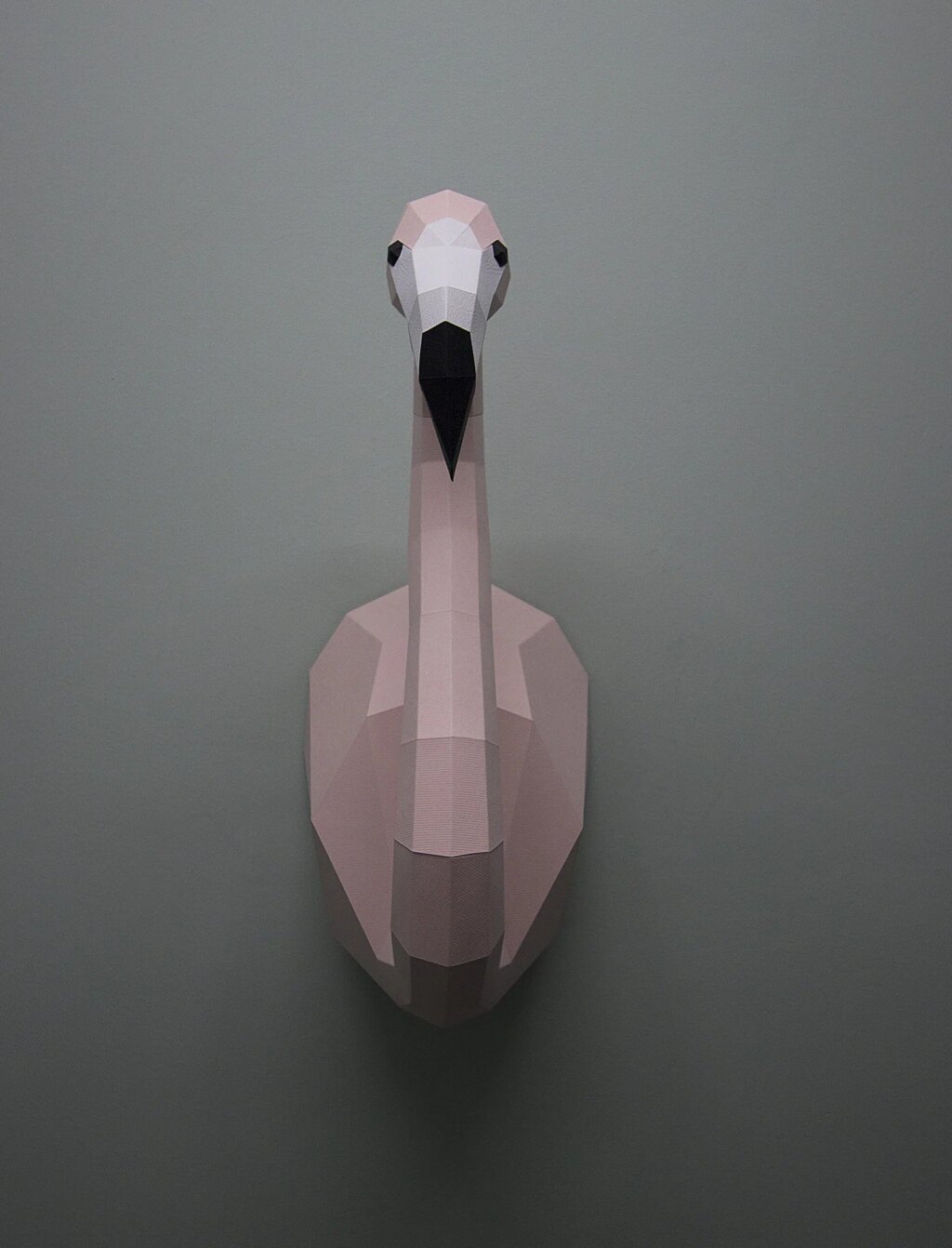 Papercraft flamant rose mural en 3D