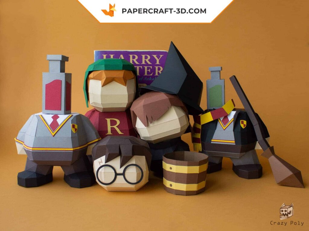 Papercraft Harry, Hermione et Ron