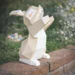 Papercraft lapin de Pâques avec oeuf en 3D