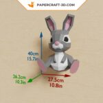 Papercraft lapin de Pâques avec sa carotte en origami