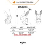 Papercraft lapin de Pâques dans son oeuf en 3D