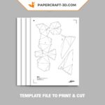 Papercraft lapin de Pâques dans son oeuf en 3D