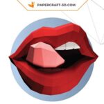 Papercraft lèvres Rolling Stones en 3D