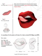 Papercraft lèvres Rolling Stones en 3D