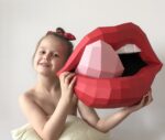 Papercraft lèvres Rolling Stones en 3D