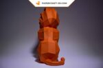 Papercraft lion assis en 3D