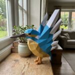 Papercraft martin-pêcheur en 3D