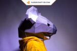 Papercraft masque de koala en origami