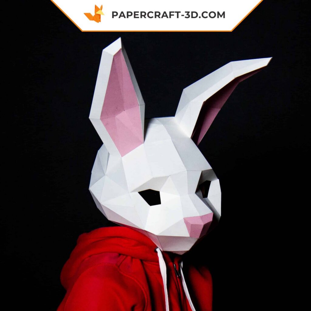 Papercraft masque de lapin en origami