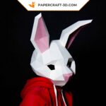 Papercraft masque de lapin en origami