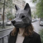 Papercraft masque de loup en 3D