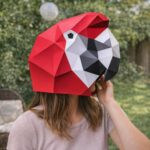 Papercraft masque de perroquet en 3D