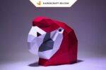 Papercraft masque de perroquet en 3D