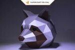 Papercraft masque de raton laveur en 3D