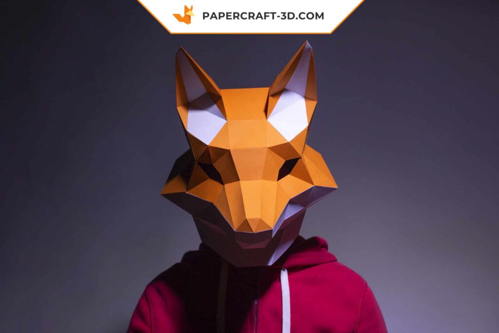 Papercraft masque de renard en 3D