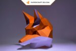 Papercraft masque de renard en 3D