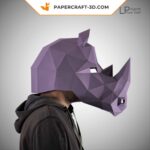 Papercraft masque rhinocéros en origami
