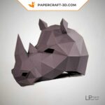 Papercraft masque rhinocéros en origami