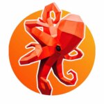 Papercraft pieuvre géante murale en origami