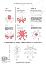 Papercraft pieuvre géante murale en origami